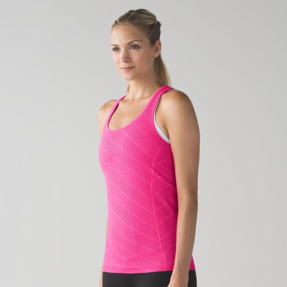 Lululemon Women's Run: Swiftly Tech Racerback Tank Top - Pink Stripe